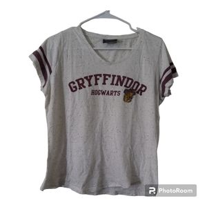 Harry Potter Gryffindor White Blouse Top sz 8